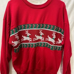 Vintage Reindeer Ugly Christmas Sweatshirt